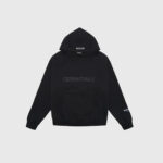 Fear of God Essentials Pullover Applique Logo Hoodie Black